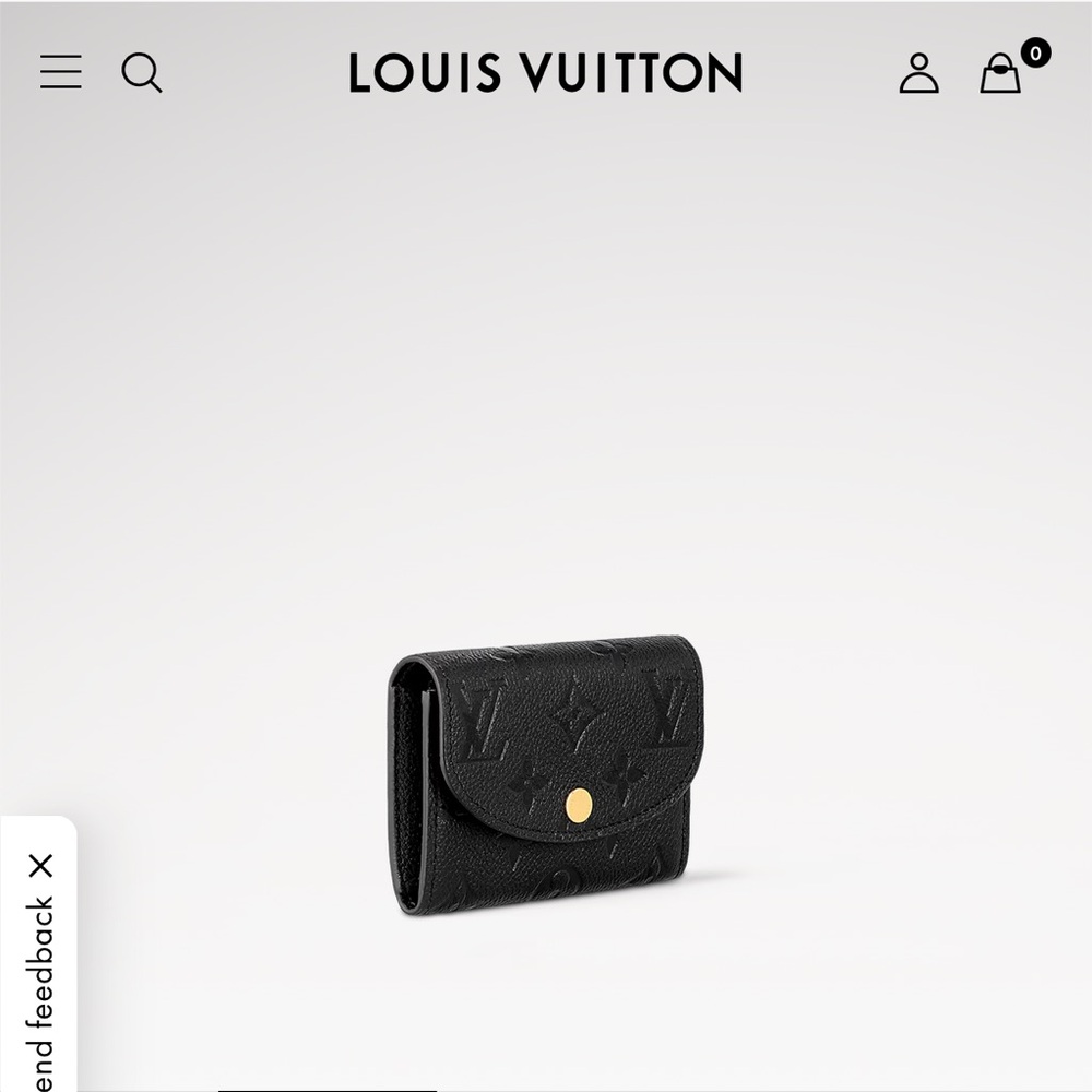 Louis Vuitton Black Wallet with Gold Accent